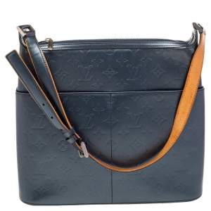 مملوكة مسبقًا Louis Vuitton Metallic Dark Grey Monogram Mat Stockton Bag