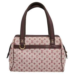 Pre Owned Louis Vuitton Pink Monogram Mini Lin Canvas and Leather Josephine PM Bag