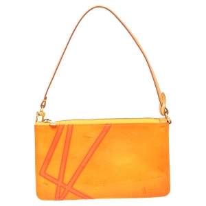 Louis Vuitton Neon Orange Monogram Vernis Robert Wilson Lexington Pochette Bag