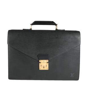Pre Owned Louis Vuitton Black Epi Leather Serviette Conseiller Briefcase