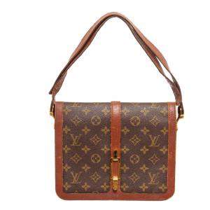 Louis Vuitton Brown Monogram Canvas Vintage Flap Bag