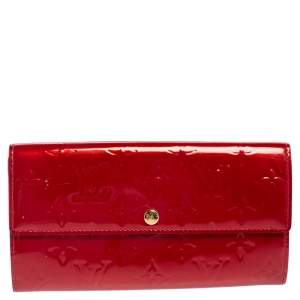 مملوكة مسبقًا Louis Vuitton Pomme D’amour Monogram Vernis Leather Sarah Wallet
