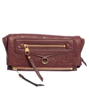 Pre Owned Louis Vuitton Aurore Monogram Empreinte Leather Petillante Clutch