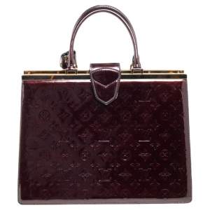 Louis Vuitton Amarante Monogram Vernis Leather Deesse GM Bag