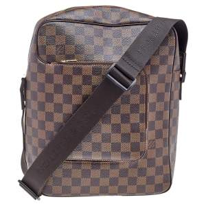 Pre Owned Louis Vuitton Damier Ebene Canvas Olav MM Messenger bag