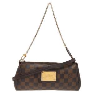 Pre Owned Louis Vuitton Damier Ebene Canvas Eva Pochette