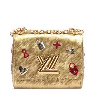Louis Vuitton Gold Epi Leather Twist Love Lock MM Bag