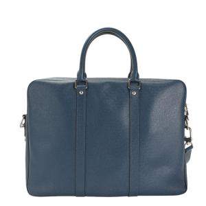 Pre Owned Louis Vuitton Blue Taiga Leather Porte-Documents Voyage PM Bag