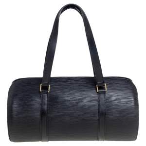 Louis Vuitton Black Epi Leather Papillon 30 Bag