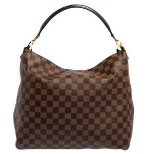 Pre Owned Louis Vuitton Damier Ebene Canvas Portobello PM Bag