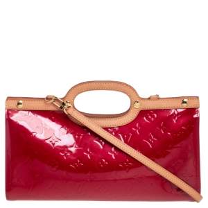 Pre Owned Louis Vuitton Pomme D'Amour Monogram Vernis Roxbury Drive Bag