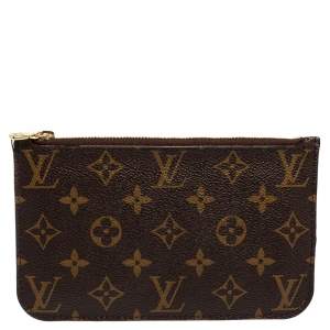 Pre Owned Louis Vuitton Monogram Canvas Top Zip Pouch