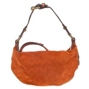 مملوكة مسبقًا Louis Vuitton Orange Monogram Suede Limited Edition Onatah PM Bag