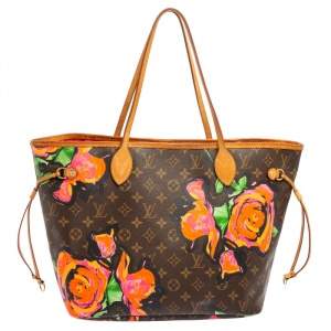 Louis Vuitton Monogram Canvas Limited Edition Stephen Sprouse Roses Neverfull MM Bag