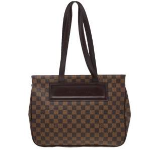 Pre Owned Louis Vuitton Damier Ebene Canvas Parioli PM Bag