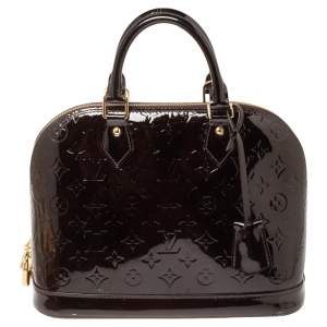 Louis Vuitton Amarante Monogram Vernis Leather Alma PM Bag