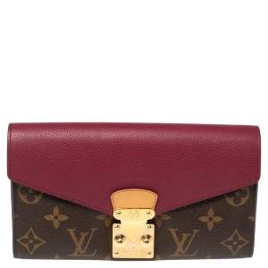مملوكة مسبقًا Louis Vuitton Fuchsia Leather And Monogram Canvas Pallas Wallet
