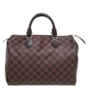 Pre Owned Louis Vuitton Damier Ebene Canvas Speedy 30 Bag