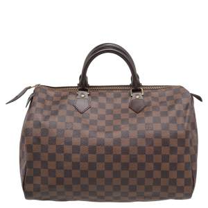 مملوكة مسبقًا Louis Vuitton Damier Ebene Canvas Speedy 35 Bag
