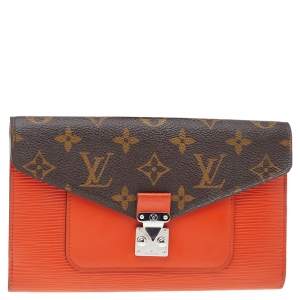 مملوكة مسبقًا Louis Vuitton Piment Epi Leather And Monogram Canvas Marie Rose Clutch Wallet
