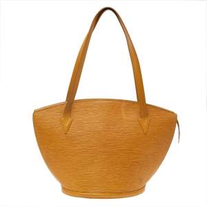 مملوكة مسبقًا حقيبة لوي فيتون سان جاك جلد إيبي برتقالي بحمالة طويلة  GM