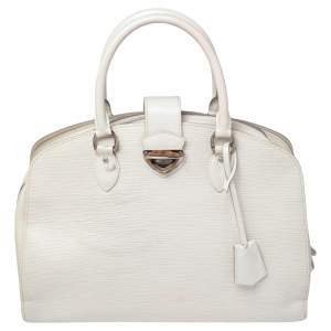 مملوكة مسبقًا Louis Vuitton White Epi Leather Pont Neuf GM Bag