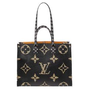 مملوكة مسبقًا Louis Vuitton Black Monogram Giant Jungle Onthego GM Bag