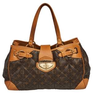 Pre Owned Louis Vuitton Brown Monogram Canvas And Leather Etoile Shopper Bag