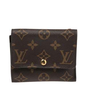 Pre Owned Louis Vuitton Monogram Canvas Anais Compact Trifold Wallet