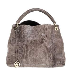 Pre Owned Louis Vuitton Gris Python Artsy MM Bag