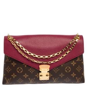 Pre Owned Louis Vuitton Monogram Canvas Pallas Chain Bag
