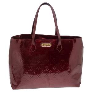 مملوكة مسبقًا Louis Vuitton Rouge Fauviste Monogram Vernis Wilshire MM Bag