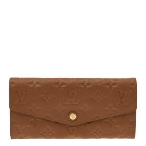 Pre Owned Louis Vuitton Havane Monogram Leather Empreinte Curieuse Wallet