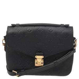 مملوكة مسبقًا حقيبة صغيرة لوي فيتون ميتيس جلد إمبرينت مونوغرامي أسود 