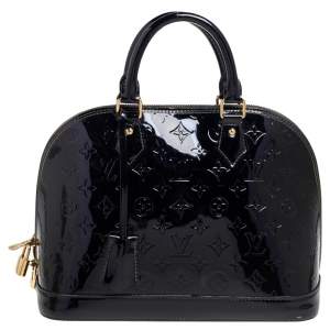 Louis Vuitton Black Monogram Vernis Alma PM Bag