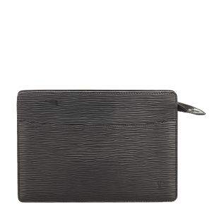 Louis Vuitton Black Epi Leather Pochette Homme Clutch Bag 