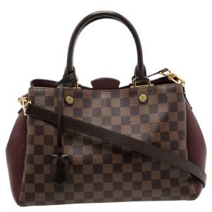 مملوكة مسبقًا Louis Vuitton Bordeaux Damier Ebene Canvas Brittany Bag