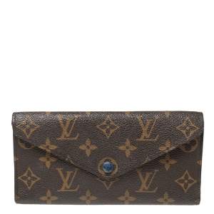 Pre Owned Louis Vuitton Blue Monogram Canvas Josephine Wallet