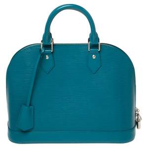 Louis Vuitton Torquoise Blue Epi Leather Alma PM Bag     