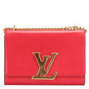 Louis Vuitton Red Calfskin Leather Louise PM Shoulder Bag