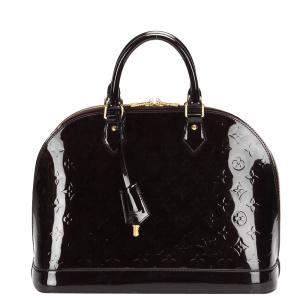 Louis Vuitton Brown Mongoram Vernis Leather Alma PM Shoulder Bag