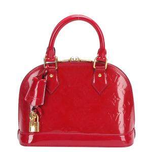 Louis Vuitton Red Monogram Vernis Patent Leather Alma BB Shoulder Bag