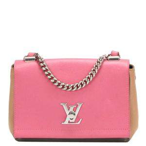 Louis Vuitton Pink Calfskin Leather Lock me II BB Shoulder Bag