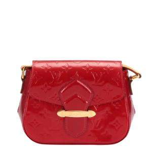 Louis Vuitton Red Patent Leather Monogram Vernis Bellflower PM Shoulder Bag