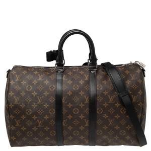 Pre Owned Louis Vuitton Monogram Canvas Keepall Bandouliere 45  Bag