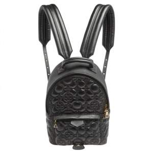 Louis Vuitton Black Flower Malletage Leather Palm Springs PM Backpack