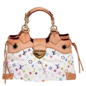 مملوكة مسبقًا Louis Vuitton White Multicolor Monogram Canvas Ursula Bag
