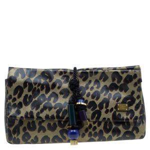 Pre Owned Louis Vuitton Limited Edition Leopard Nocturne African Queen Clutch