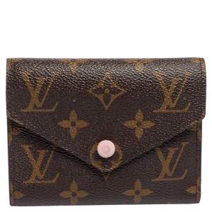 مملوكة مسبقًا Louis Vuitton Rose Ballerine Monogram Canvas Victorine Wallet
