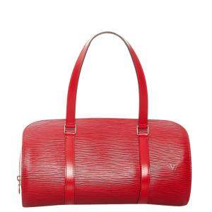 مملوكة مسبقًا Louis Vuitton Red Epi Leather Soufflot Bag